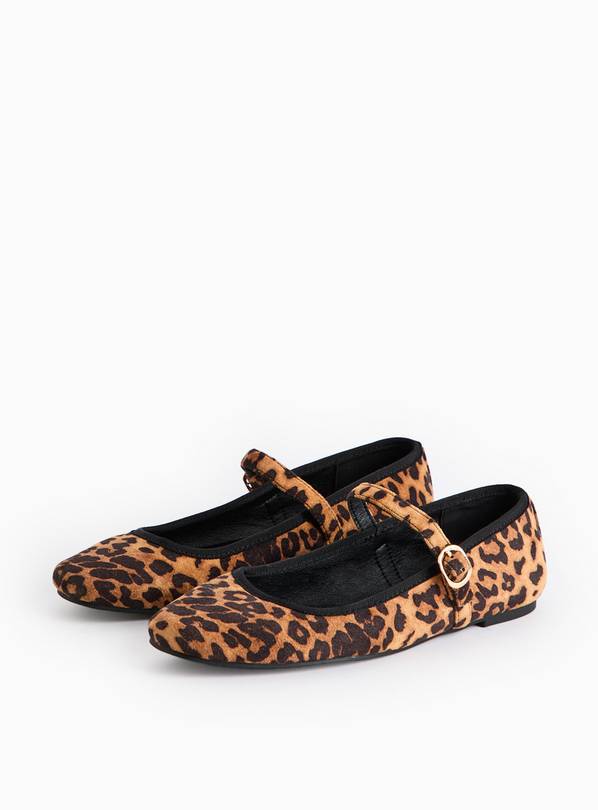 Leopard Print Mary Jane Ballerina Shoes 3